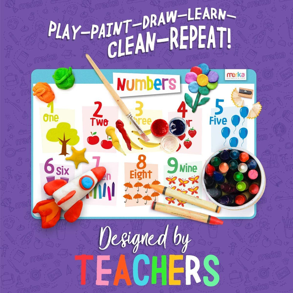 Educational Placemats Toddlers Set merka