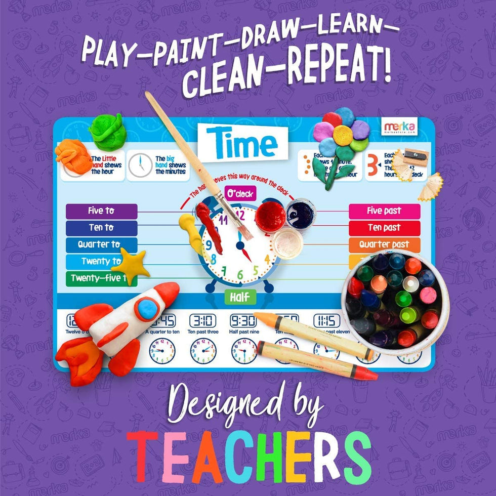 Educational Placemats Time Set merka